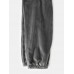 Mens Thick Solid Color Drawstring Plush Comfy Casual Sleepwear Jogger Pants